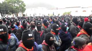 Marcha Zapatista en Silencio 21 de diciembre de 2012 San Cristóbal de las Casas [upl. by Anitsahs]