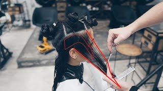 how to cut long womens haircut [upl. by Sidon697]