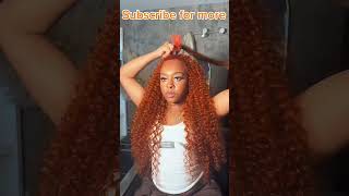 👩‍🦰 Ginger Color Half Up Half Down Install︱Quick Weave Tutorial On Natural Hair elfinhair [upl. by Munt722]