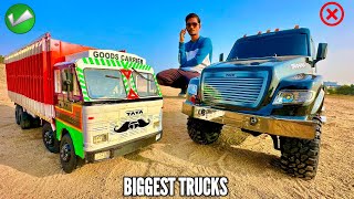 12 Wheels Biggest RC TATA Truck Vs Traxxas Mega Ultimate Truck Unboxing  Chatpat toy TV [upl. by Ettelrac]