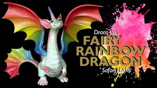 Safari Ltd ® Fairy Rainbow Dragon  Draco iris  Feen Regenbogen Drache  Review [upl. by Sadler]