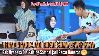 CEWEK KAYA PAKAI BMW LAGI JOMBLO GEMBEL BERHASIL MEMIKAT HATINYA [upl. by Leahcimnhoj]