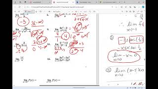 AP Calc Chapter 1 Review Sheet 1 Hwk 10 Sol [upl. by Sakiv]