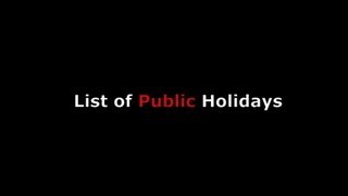 List of Holidays in the US Including National Federal amp Major American Holiday Days Off Each Year [upl. by Melbourne360]