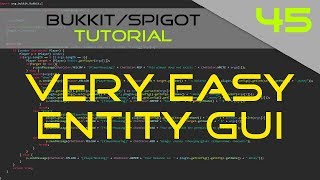 Minecraft BukkitSpigot Plugin Tutorial 45 Really Easy Entity GUI [upl. by Anaidirib]