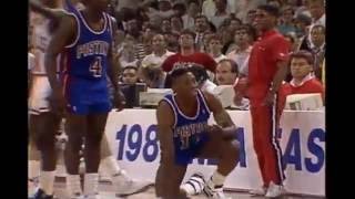 PistonsBulls 1989 All Cheap Shots Altercations and Techs [upl. by Aisiat666]