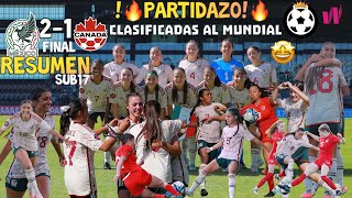 México Femenil SUB17 vs Canada Femenil SUB17 RESUMEN 🔥 VAMOS A LA FINAL Campeonato SUB17 922024 [upl. by Nagaem]