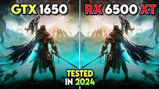 GTX 1650 vs RX 6500 XT  New Games Tested in 2024 [upl. by Hakeem]