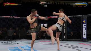 UFC 4  Joanna Jedrzejczyk vs Zhang Weili  Straweight Championship Fight  Legendary Difficulty [upl. by Aekan270]