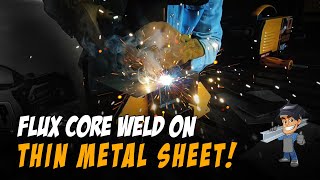 🔥 TECHNIQUE TO WELD THIN METAL SHEET WITH FLUX CORE  FCAW [upl. by Nagaer597]