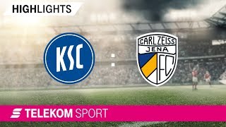 Karlsruher SC  FC Carl Zeiss Jena  Spieltag 4 1819  Telekom Sport [upl. by Ynna591]