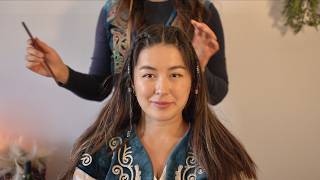 ASMR Careful amp Perfectionistic Hair Stying amp Adjustments for Ediya Kazakh Style Real Person [upl. by Okun570]