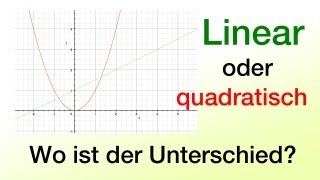 Lineare oder quadratische Gleichung  Wo ist der Unterschied [upl. by Vtehsta606]