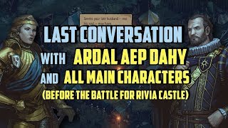 Last Conversation With Ardal Aep Dahy And All Companions Before The Battle For Rivia Castle [upl. by Yrellam]