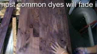 HOW TO USE FABRIC DYE TO STAIN WOOD TUTORIAL [upl. by Driskill]