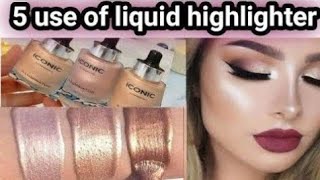 How To Use Iconic illuminator Like A Pro Liquid Highlighter Professional UsesbeautyhacksSheShine [upl. by Beckman210]