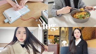 Vlog 🎞️ 집순이의 새해 브이로그  아침 일기 쓰는 법 새해 책 추천 집밥 레시피 파프리카 토마토 파스타 첫 토슈즈 피팅 [upl. by Iatnahs]