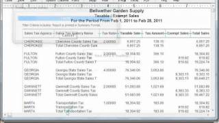 Peachtree Tutorial Paying Sales Taxes Sage Training Lesson 95 [upl. by Etrem740]