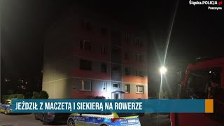 RAPORT Z MACZETĄ I SIEKIERĄ NA ROWERZE ● STRAJK KOLEJARZY 030924 [upl. by Rosenberger]