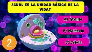 🧬🧠 Examen de 30 preguntas de la célula 🦠 🔬¿cuánto sabes quiz💡 Examen UNAM [upl. by Aivun]