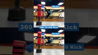 360 VS 540 Roundhouse Kick Comparison shorts martialarts taekwondo [upl. by Columbus]