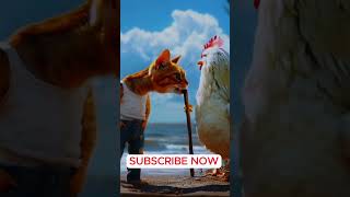 Cats and chickens are😍🥰😍 brainstorming🥰🥰shortvideo cat viralshort catlovercatloverlovestory [upl. by Stanwinn]