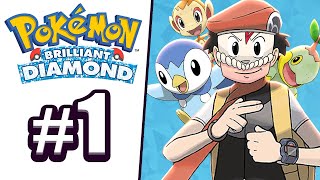 O INÍCIO DA JORNADA  Pokémon Brilliant Diamond 1 [upl. by Nabatse]