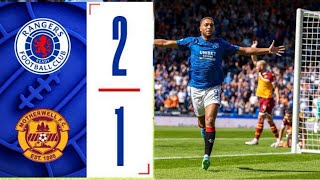 Rangers  Motherwell 21 Highlights Premiership Round 2 [upl. by Poliard]