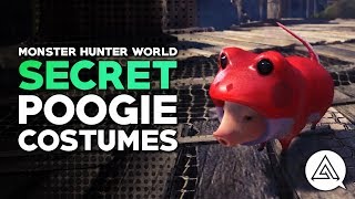 Monster Hunter World  How to Find the Secret Poogie Costumes [upl. by Creedon]