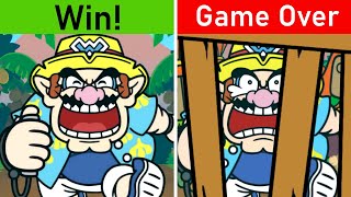 WarioWare Move It  All Characters Win amp Losing Animations  Game Over [upl. by Fullerton]