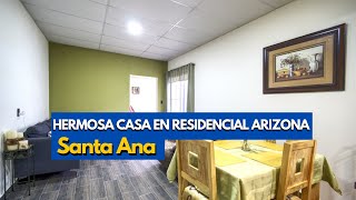 NO DISPONIBLE HERMOSA CASA EN VENTA EN RESIDENCIAL ARIZONA SANTA ANA 160 MIL [upl. by Orlan]