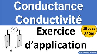 Exercice Corrigé conductance et conductivité 1bac Biof sc xsm  Conductivité molaire ionique [upl. by Adnaloy208]