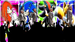 Knuckles 🆚 Sonic Prime 🆚 Shadow Hedgehog 🆚️ Sonic Super MEGAMIX Coffin Dance ASTRONOMIA [upl. by Encrata]