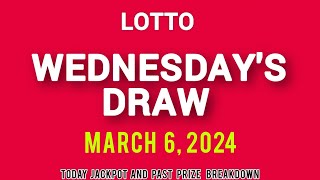 The National Lottery Lotto drawing for Wednesday 06 March 2024 [upl. by Lightman]