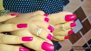 Nykaa Insta Like nail Enamel 309 Magenta Nykaa nail polish honest reviewapplying Nykaa nail paint [upl. by Marris]