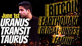 URANUS TRANSIT TAURUS JUNE 1st 2024 Bitcoins earthquakes New world order NipoonJoshi [upl. by Otsedom]