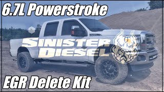 67L Powerstroke Sinister EGR Delete Install HD 1080p [upl. by Cirdek]