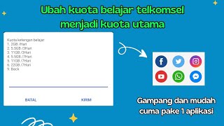 CARA MENGUBAH KUOTA BELAJAR TELKOMSEL MENJADI KUOTA UTAMA [upl. by Dill]