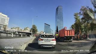 Driving in Moscow city Нижегородский  Ростокино 14092024 timelapse 4x [upl. by Sinnard]