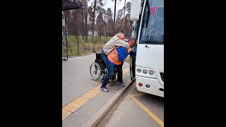 Bus driver makes the bus accessible to a wheelchair user shorts [upl. by Arahsat141]