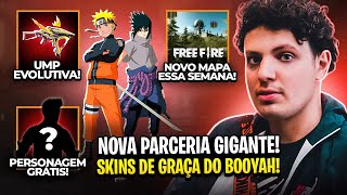 MAIOR PARCERIA DO FREE FIRE NOVO MAPA DIA DO BOOYAH EVENTO POLÊMICO DOS MESTRES NOVIDADES GB12 [upl. by Lyda413]