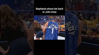 John Cena on her 🤤 back  Stephanie shows her 😲 to John Cena wwe funniest moment [upl. by Macdougall]