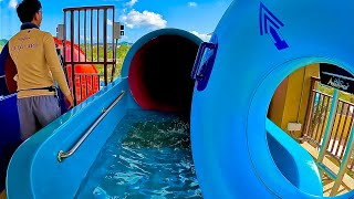 Tubby Tunnel Water Slide at Andamanda Phuket [upl. by Lamok]