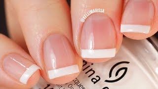 The EASIEST French Manicure Nail Tutorial Ever No Special Tools Needed  KELLI MARISSA [upl. by Ahsemac]