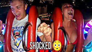 Slingshot ride reaction  Shocked to see [upl. by Woehick480]