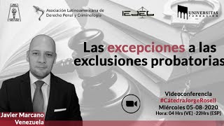 Las excepciones a las exclusiones probatorias [upl. by Aicemed]