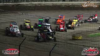 HIGHLIGHTS  Badger amp MARA Midget AMain  Sycamore Speedway  83124 [upl. by Rafat300]