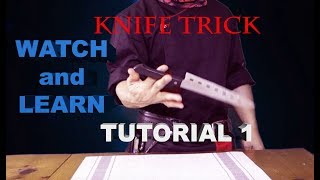 KNIFE TRICKS TUTORIAL 1 TEPPANYAKI TRICKS REVEALED AND TUTORIALS [upl. by Harahs]