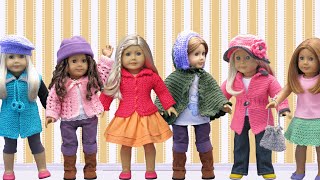 How to Knit and Crochet for 18Inch Dolls  American Girl  Patterns for Sweaters Hats Purses [upl. by Ennaear275]