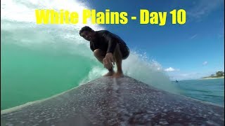 Surfing Barbers Point White Plains Beach  Day 10  021219 [upl. by Dolphin]